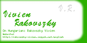 vivien rakovszky business card